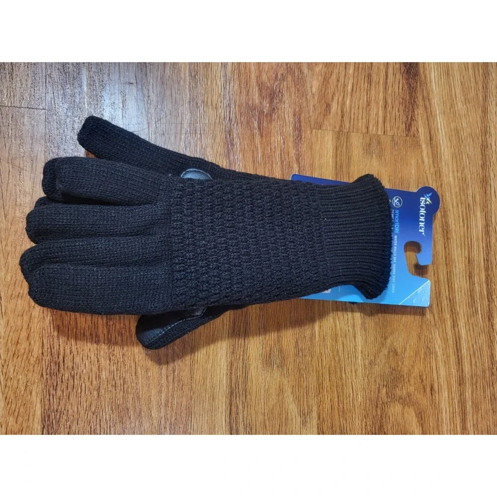 Isotoner Signature‎ Smart Dri Smart Touch Gloves- Black- One Size- NEW WITH TAGS